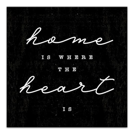 Home Is Where The Heart Is 12" x 12" Canvas Wall Art
